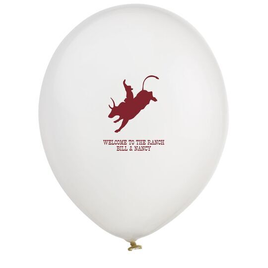 Bull Rider Latex Balloons